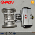 6'' stainless steel double acting pneumatic flanged ball valve